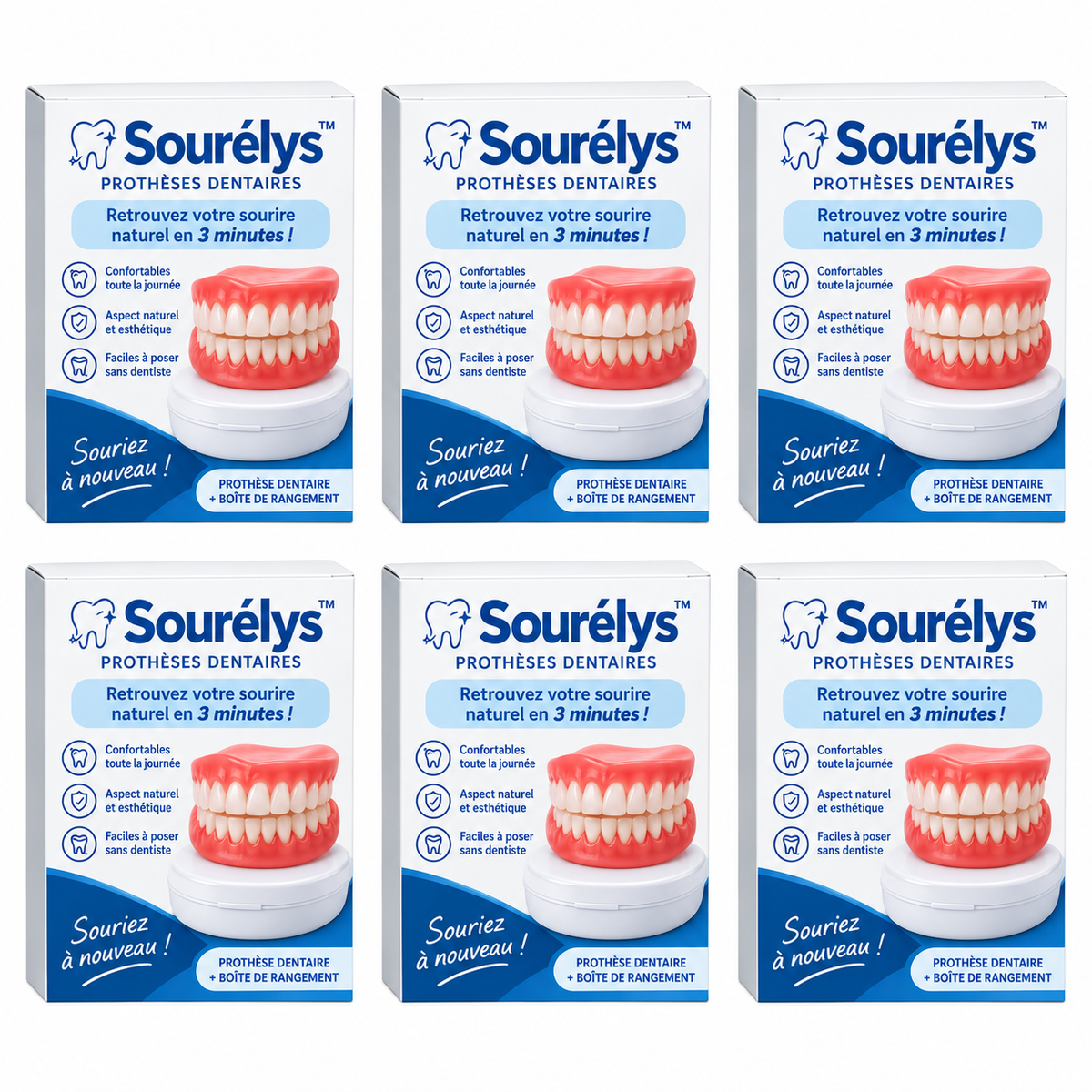 Sourélys™ Prothèses dentaires | Retrouvez votre sourire naturel en 3 minutes !