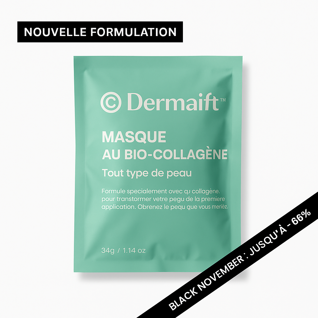 DermaLift™ Masque au Bio-Collagène | Lisse rides et ridules pour une peau ferme et éclatante dès la 1ʳᵉ application !