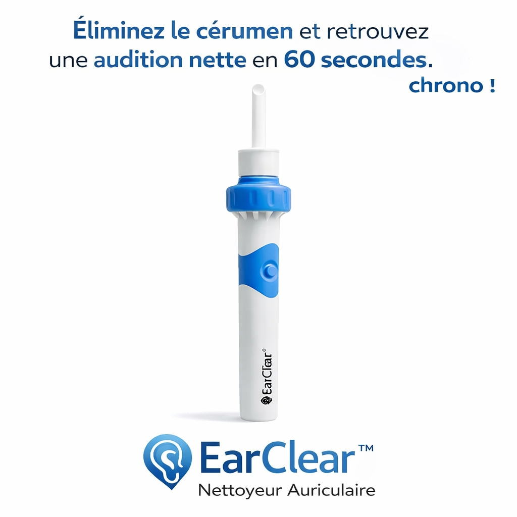 EarClear™ Nettoyeur Auriculaire | Éliminez le cérumen et retrouvez une audition nette en 60 secondes chrono !