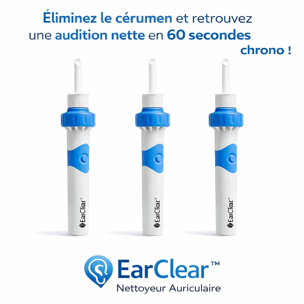 EarClear™ Nettoyeur Auriculaire | Éliminez le cérumen et retrouvez une audition nette en 60 secondes chrono !