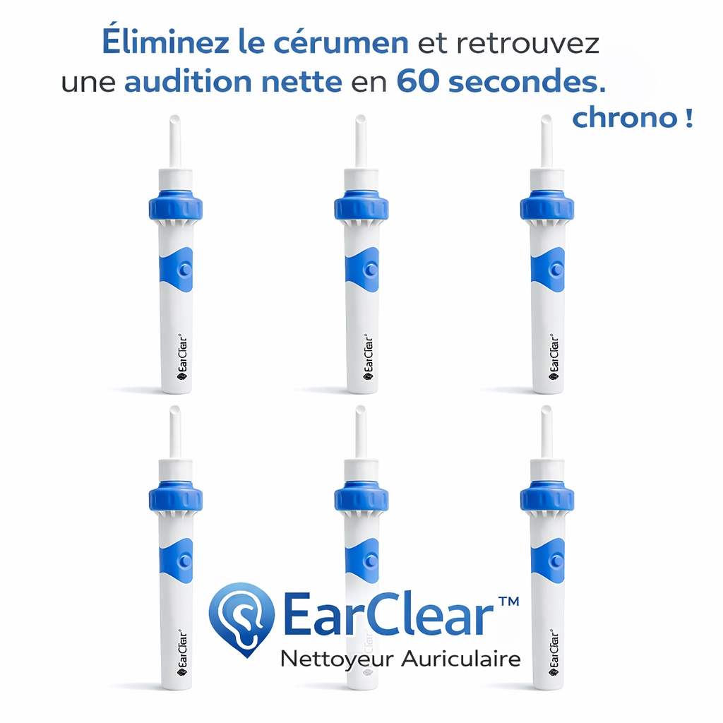 EarClear™ Nettoyeur Auriculaire | Éliminez le cérumen et retrouvez une audition nette en 60 secondes chrono !