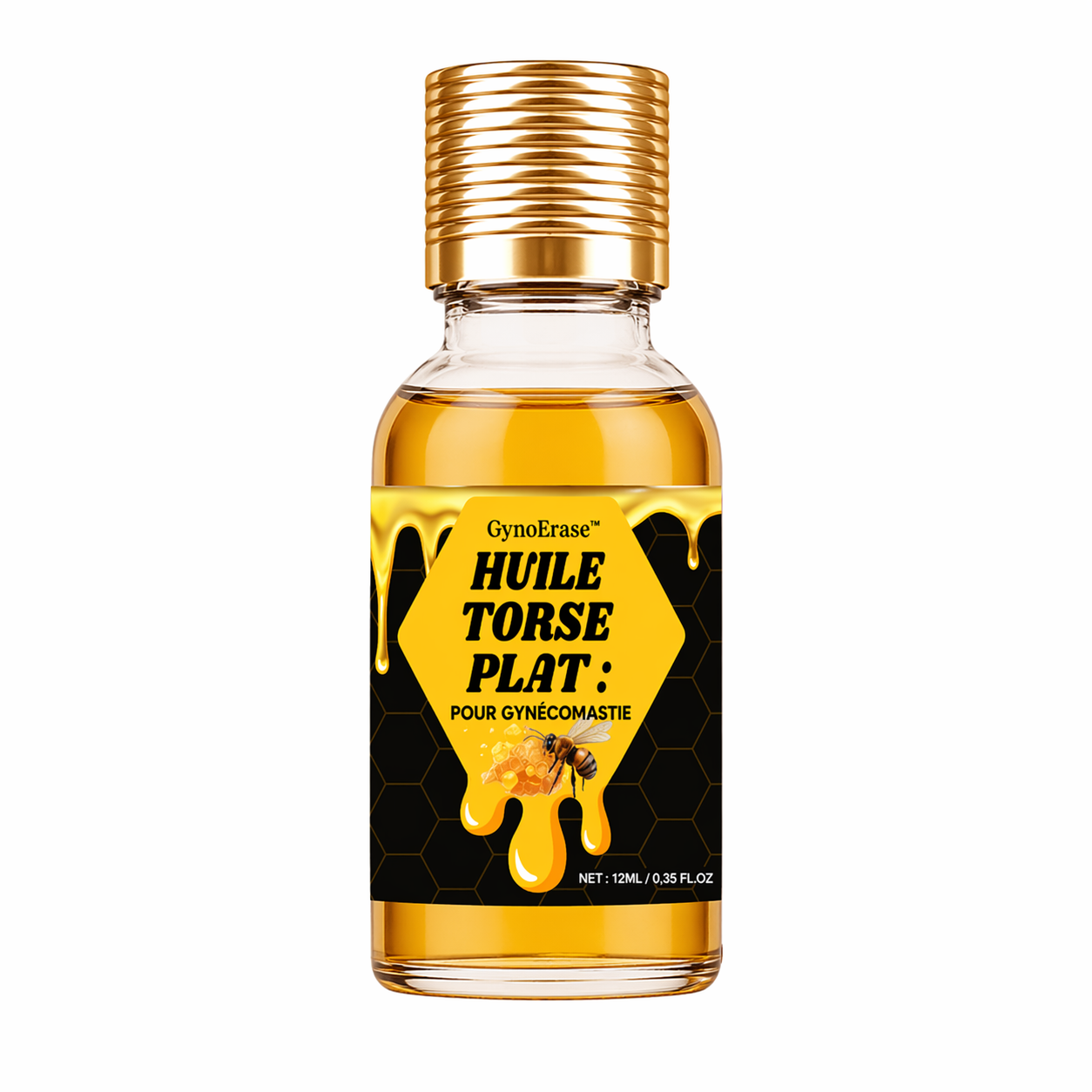 GynoErase™ Huile Torse Plat | Éliminez la graisse du torse et retrouvez un torse ferme et masculin rapidement !