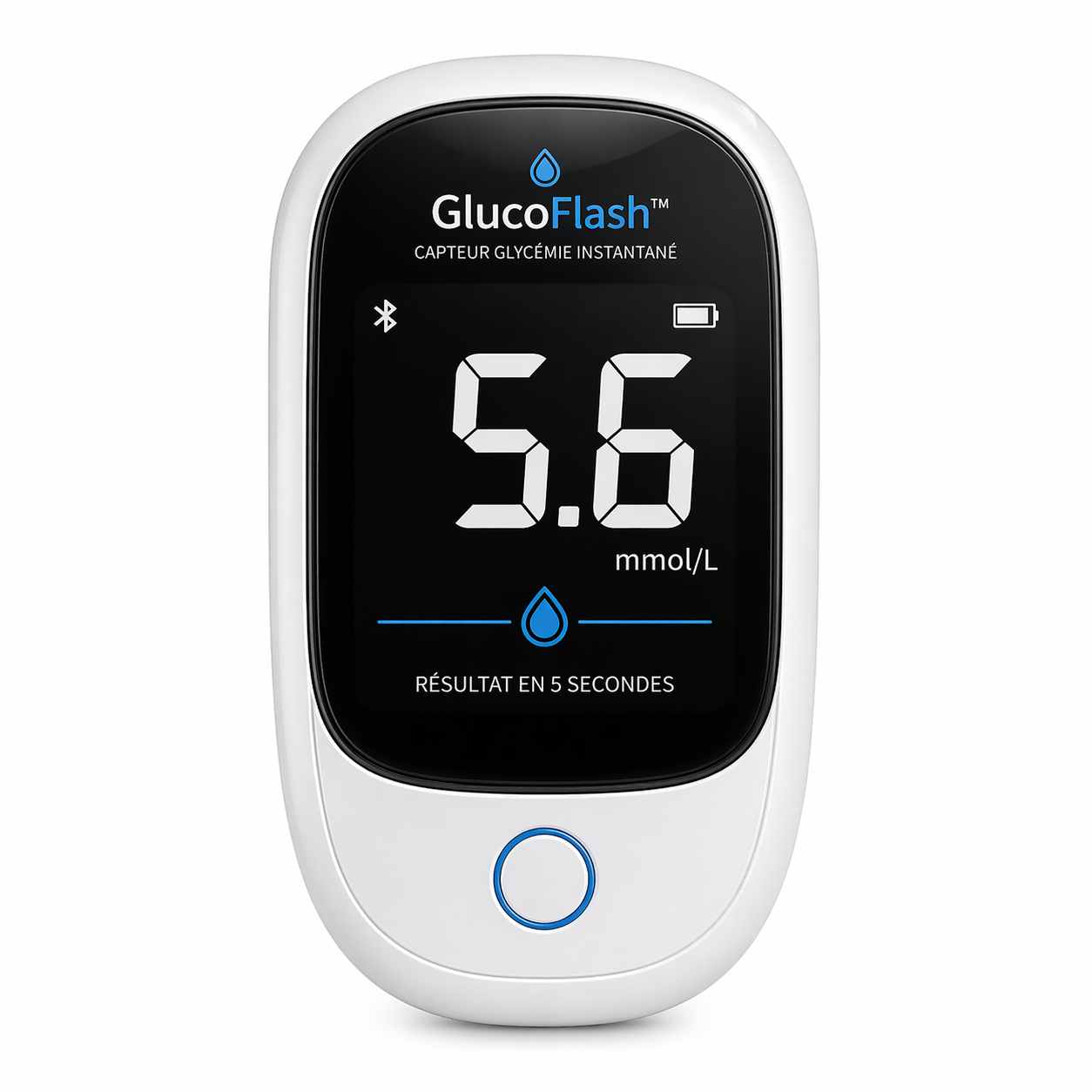 GlucoFlash™ Capteur Glycémie Instantané | Contrôlez votre glycémie en 5 secondes, sans piqûres, sans douleur !