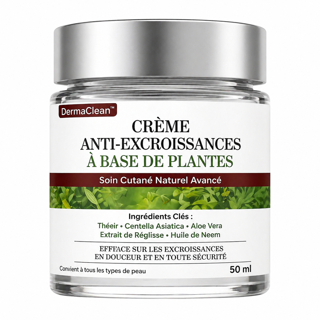 DermaClean™ Crème Anti-Excroissances à Base de Plantes | Éliminez verrues et bosses sans douleur en 7 jours!