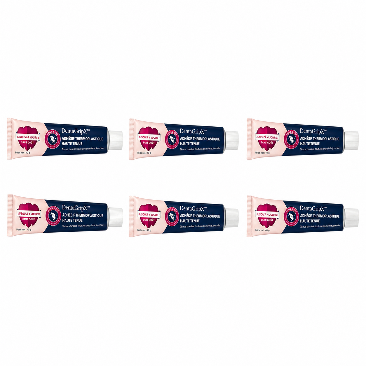 DentaGripX™ Adhésif Thermoplastique Haute Tenue | Fixe instantanément votre prothèse, stoppe les mouvements gênants en 3 minutes !