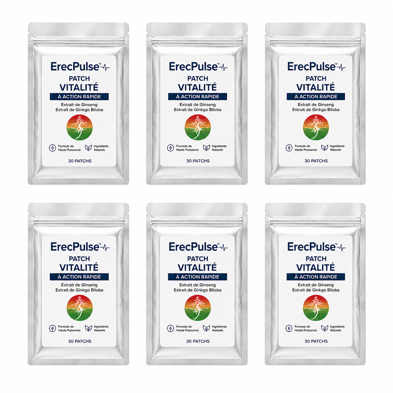 ErecPulse™ Patch Vitalité à Action Rapide | Retrouvez une érection en béton en 3 minutes !