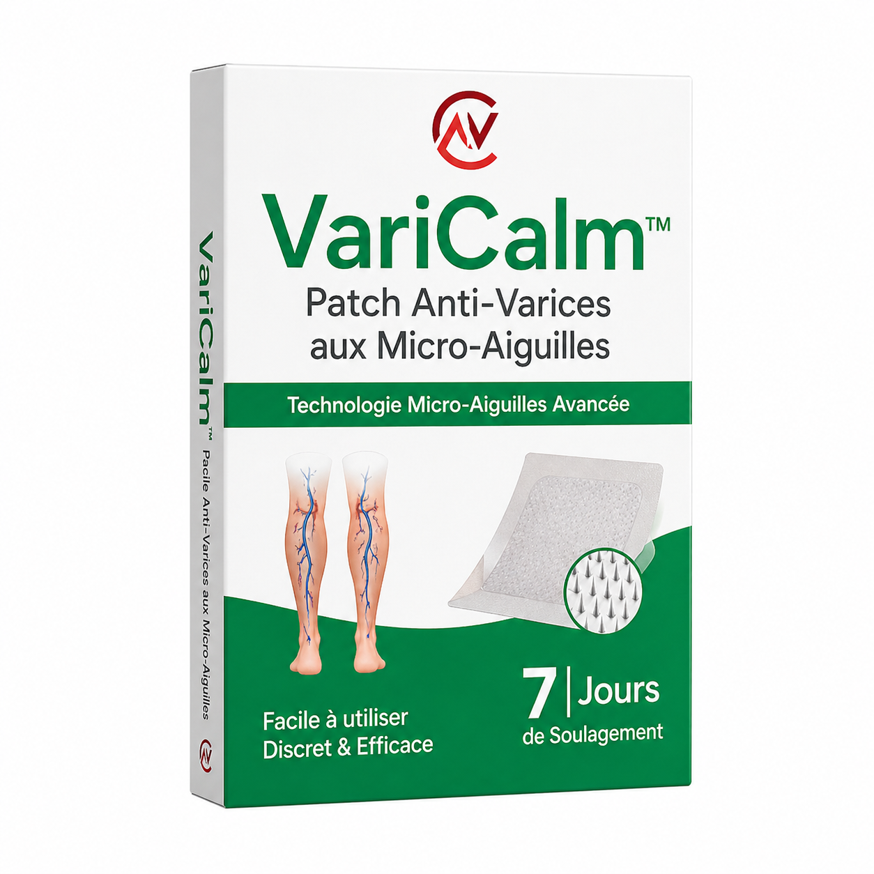 VariCalm™ Patch Anti-Varices aux Micro-Aiguilles | Éliminez les douleurs et les jambes lourdes en 7 jours chrono !