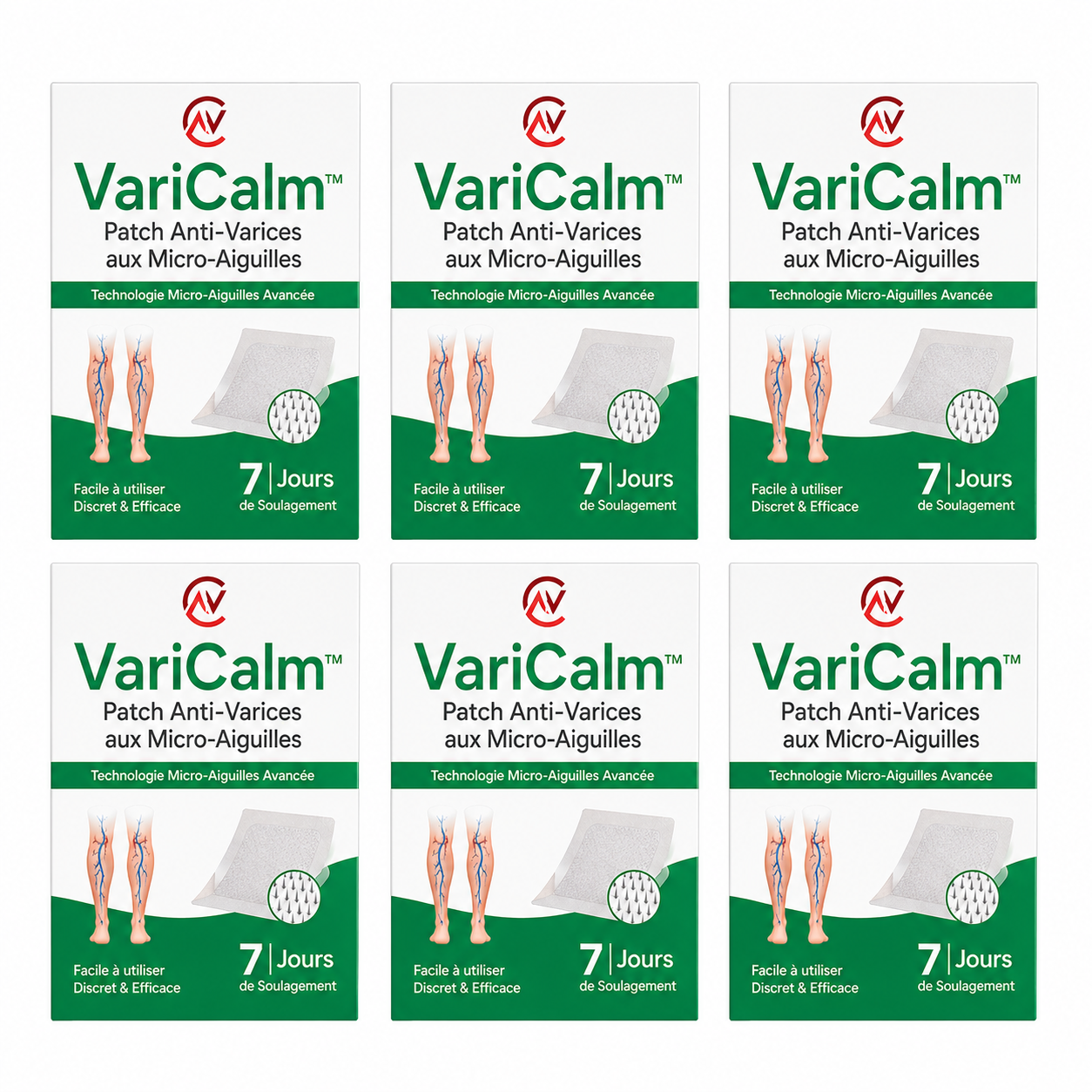 VariCalm™ Patch Anti-Varices aux Micro-Aiguilles | Éliminez les douleurs et les jambes lourdes en 7 jours chrono !