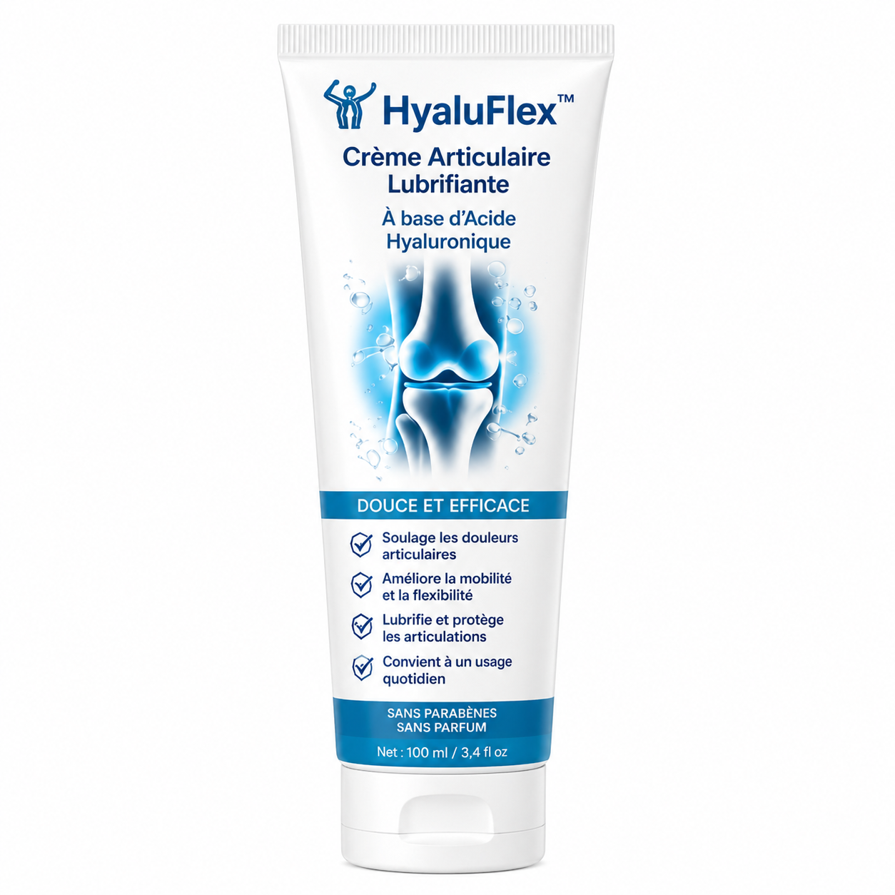 HyaluFlex™ Crème Articulaire Lubrifiante | Supprimez vos douleurs aux genoux en 5 minutes chrono !