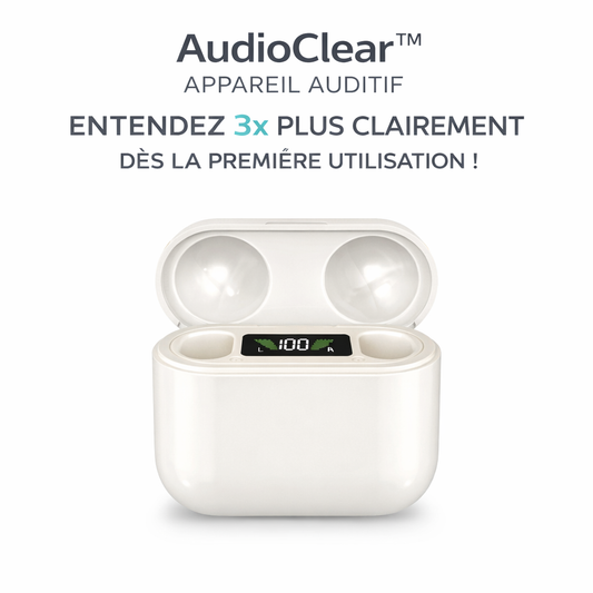 AudioClear™ Appareil Auditif | Entendez 3x plus clairement dès la première utilisation !