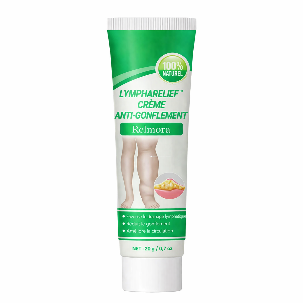 LymphaRelief™ Crème Anti-Gonflement | Réduit jusqu’à 92 % des gonflements en 24 heures !