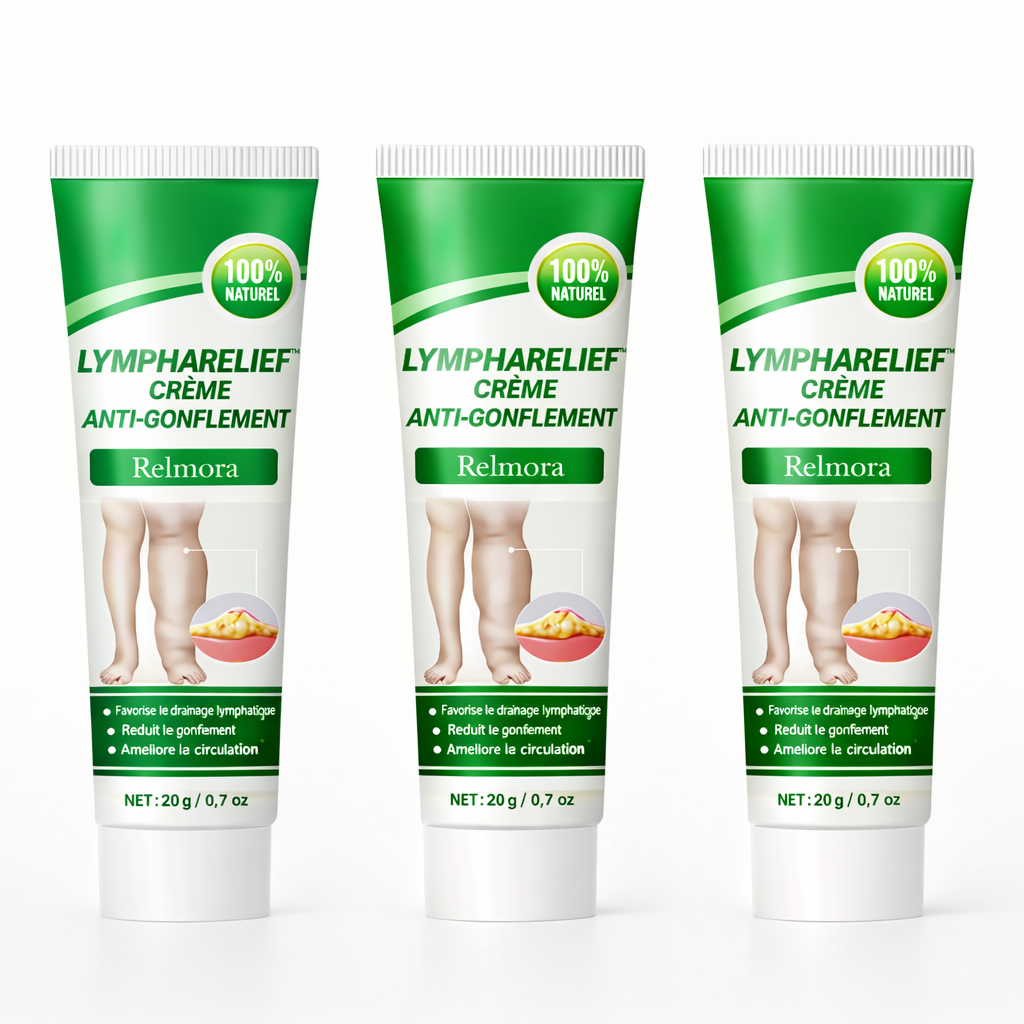 LymphaRelief™ Crème Anti-Gonflement | Réduit jusqu’à 92 % des gonflements en 24 heures !