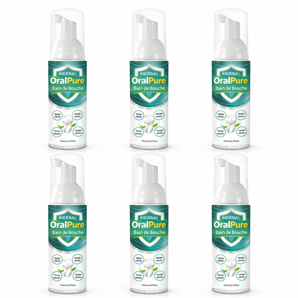 OralPure™ Bain de Bouche Herbal | Éliminez les bactéries et purifiez votre bouche en 3 minutes !