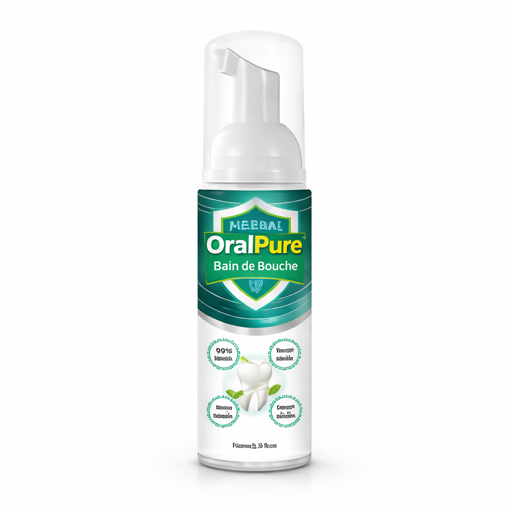 OralPure™ Bain de Bouche Herbal | Éliminez les bactéries et purifiez votre bouche en 3 minutes !