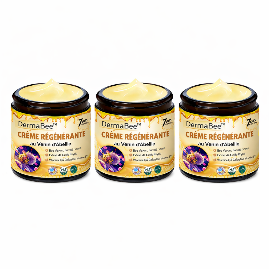DermaBee™ Crème Régénérante au Venin d’Abeille | Effacez rides et relâchement en 3 minutes !