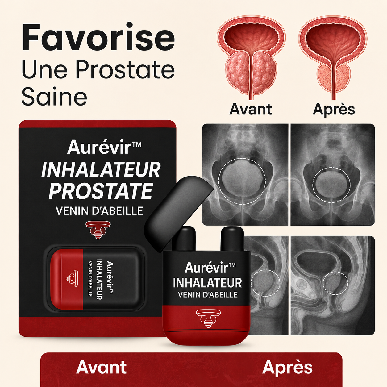 Aurévir™ Inhaleur Prostate au Venin d’Abeille | Déclenchez une érection massive en 3 minutes chrono !