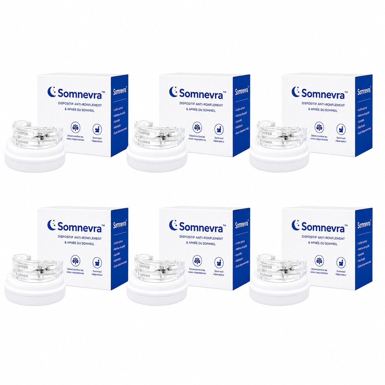 Somnevra™ Dispositif Anti-Ronflement & Apnée Nocturne | Respirez librement et dormez profondément dès la première nuit !