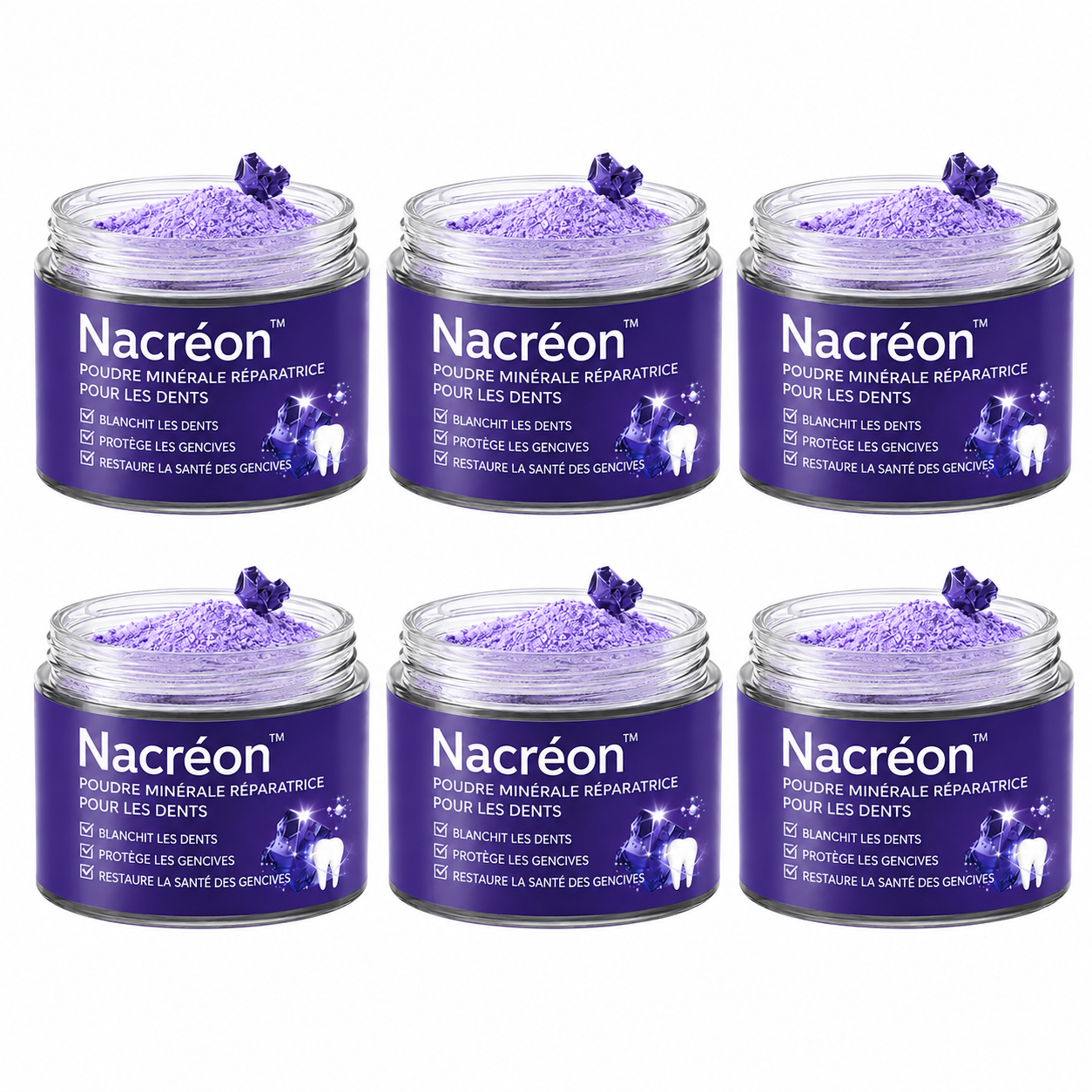 Nacréon™ Poudre Minérale Réparatrice pour les Dents | Stoppez les saignements et refixez vos dents naturellement !