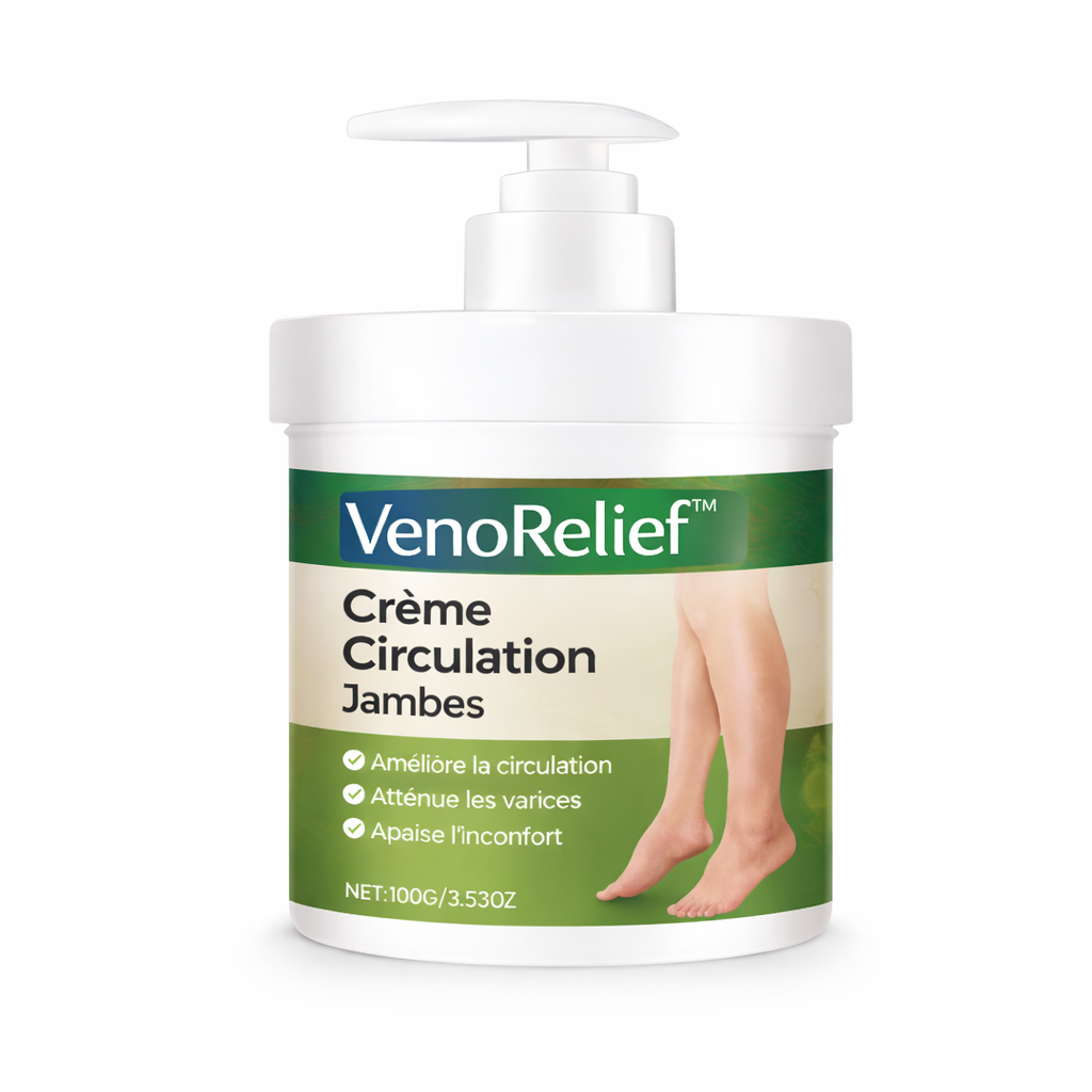 VenoRelief™ Crème Circulation Jambes | Éliminez jambes lourdes, douleurs et gonflements en 3 minutes !