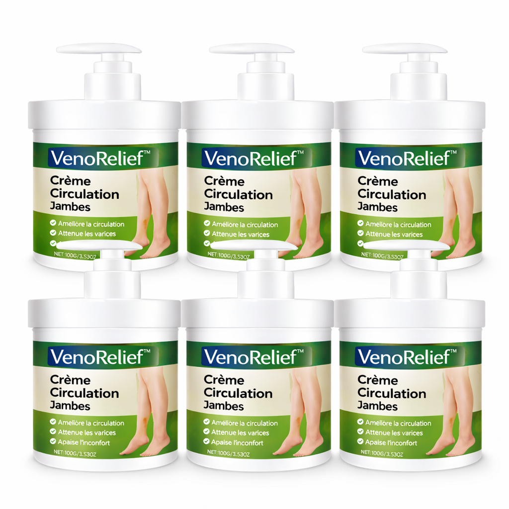 VenoRelief™ Crème Circulation Jambes | Éliminez jambes lourdes, douleurs et gonflements en 3 minutes !
