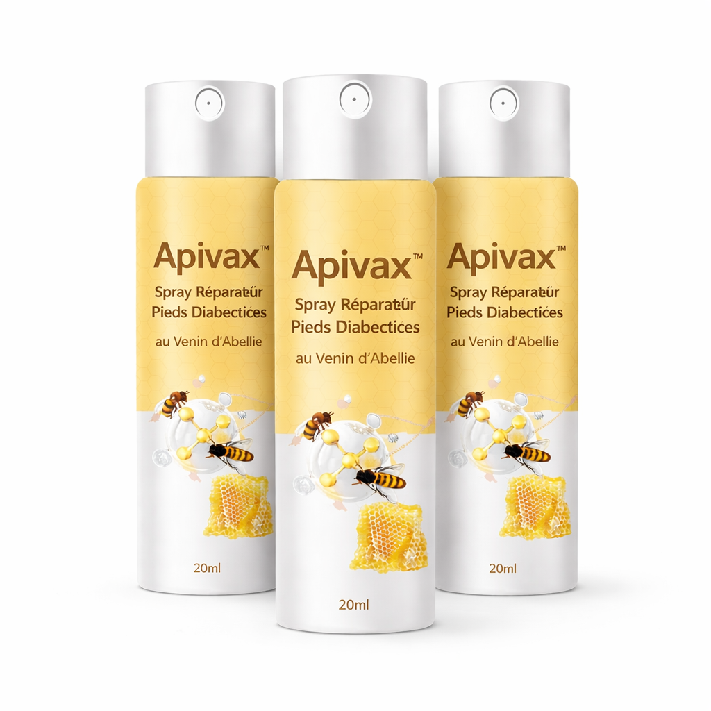 Apivax™ Spray Réparateur Pieds Diabétiques au Venin d’Abeille | Refermez les plaies et stoppez la douleur dès la première application !