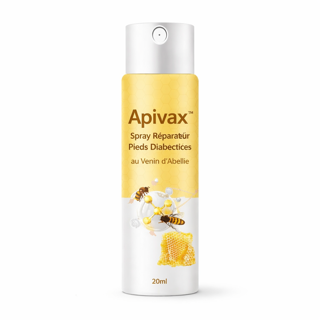 Apivax™ Spray Réparateur Pieds Diabétiques au Venin d’Abeille | Refermez les plaies et stoppez la douleur dès la première application !