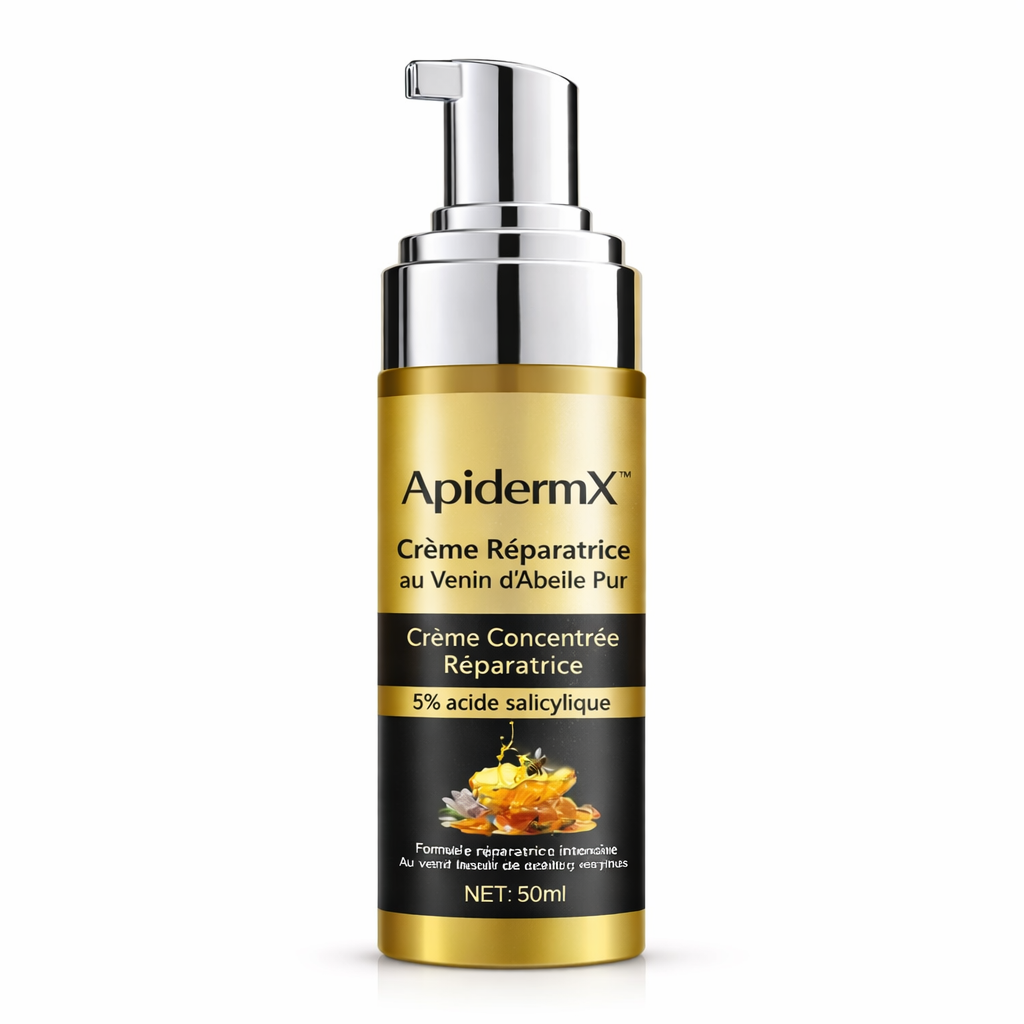 ApidermX™ Crème Réparatrice au Venin d’Abeille Pur | Lisse instantanément les rides, retend la peau et vous rajeunit en 5 minutes !