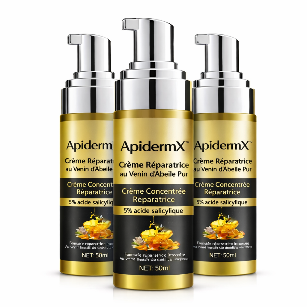 ApidermX™ Crème Réparatrice au Venin d’Abeille Pur | Lisse instantanément les rides, retend la peau et vous rajeunit en 5 minutes !