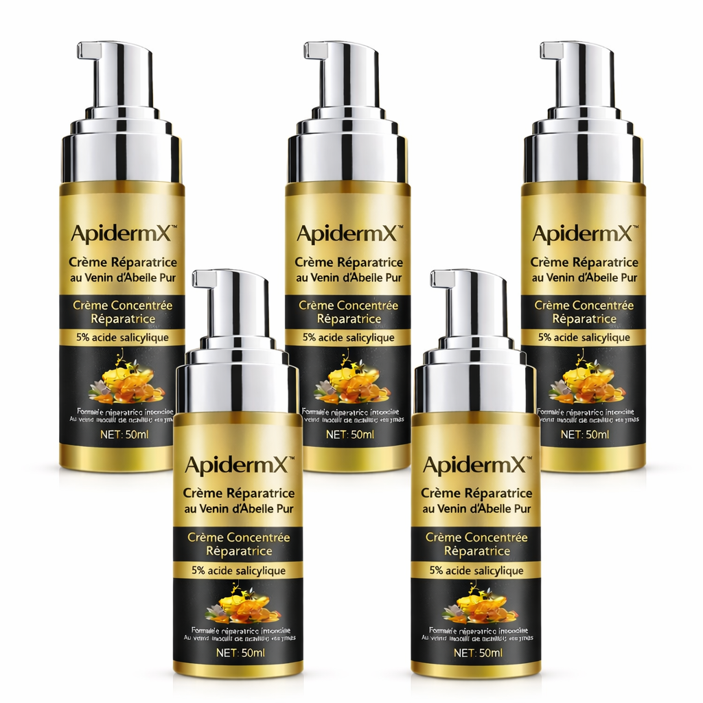 ApidermX™ Crème Réparatrice au Venin d’Abeille Pur | Lisse instantanément les rides, retend la peau et vous rajeunit en 5 minutes !