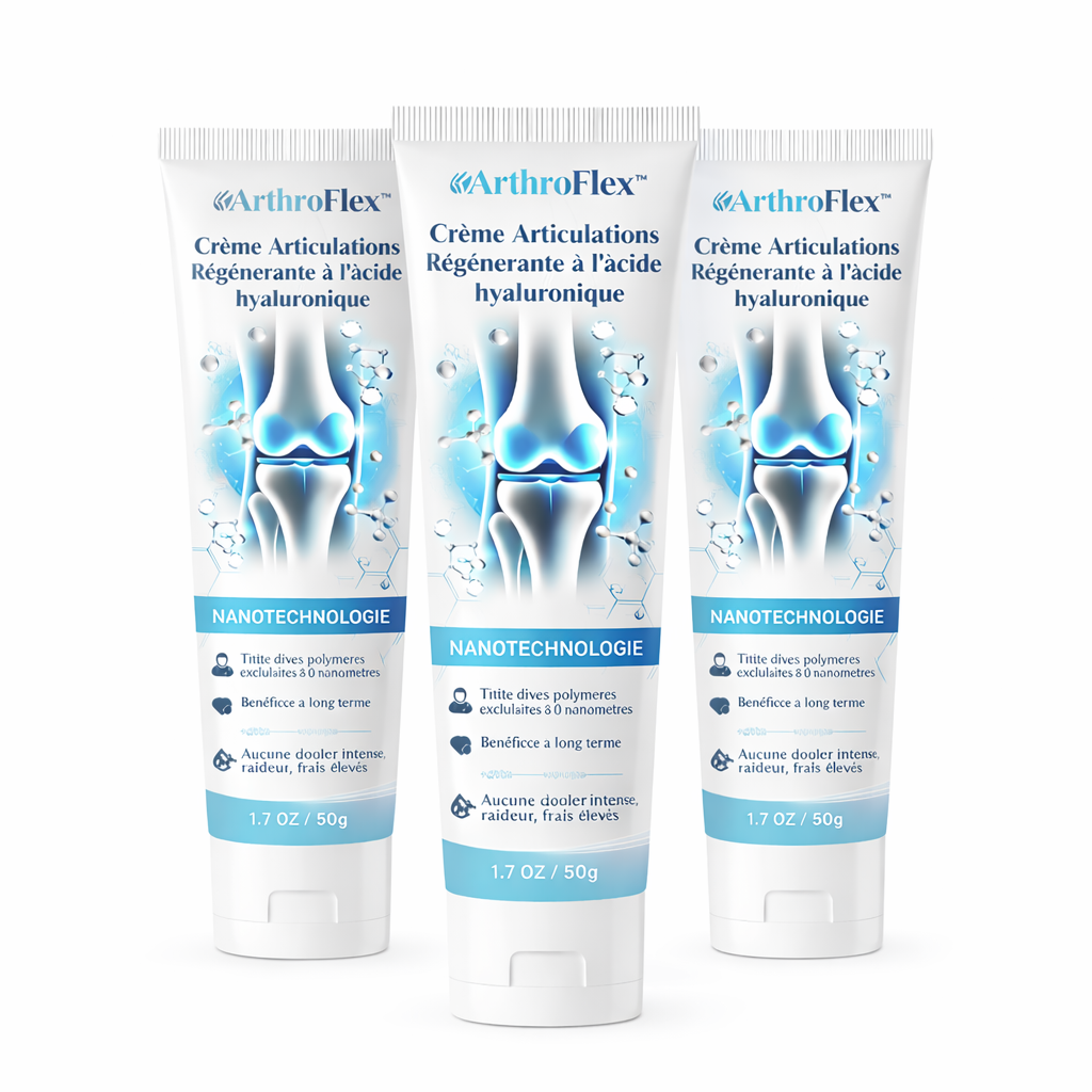 ArthroFlex™ Crème Articulations Régénérante à l’Acide Hyaluronique | Éliminez les douleurs d’arthrose en 2 minutes chrono !
