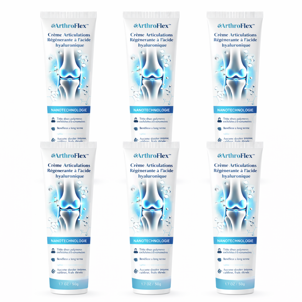 ArthroFlex™ Crème Articulations Régénérante à l’Acide Hyaluronique | Éliminez les douleurs d’arthrose en 2 minutes chrono !
