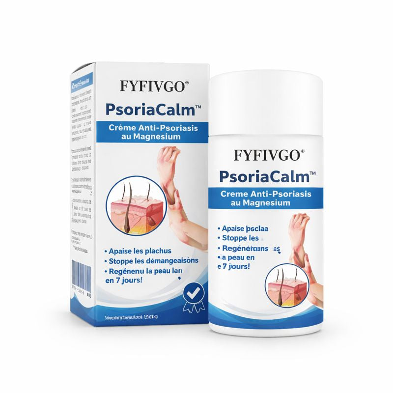 PsoriaCalm™ Crème Anti-Psoriasis au Magnésium | Apaise les plaques, stoppe les démangeaisons et régénère la peau en 7 jours !