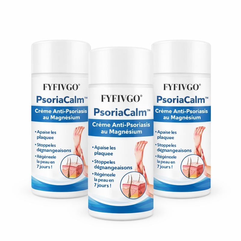 PsoriaCalm™ Crème Anti-Psoriasis au Magnésium | Apaise les plaques, stoppe les démangeaisons et régénère la peau en 7 jours !