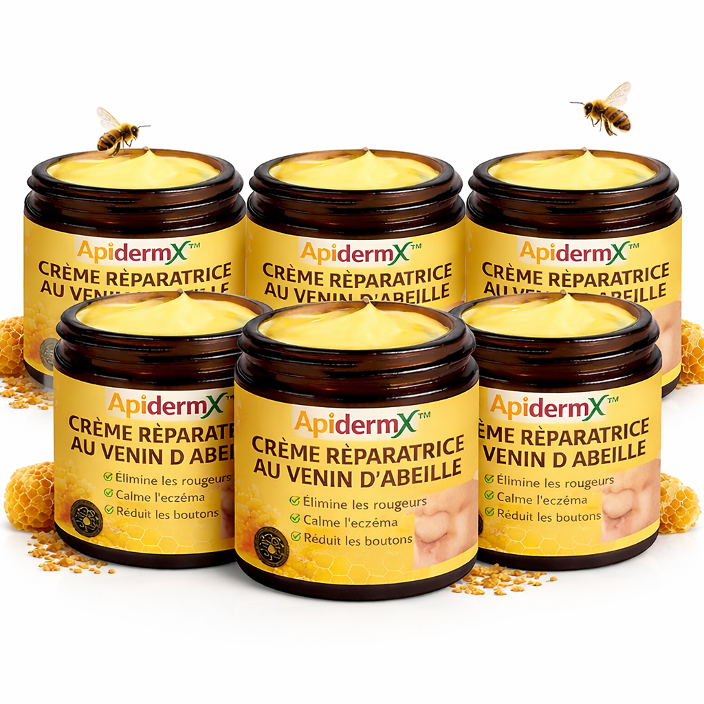 ApidermX™ Crème Réparatrice au Venin d’Abeille | Stoppe rougeurs, eczéma et boutons dès la première application !