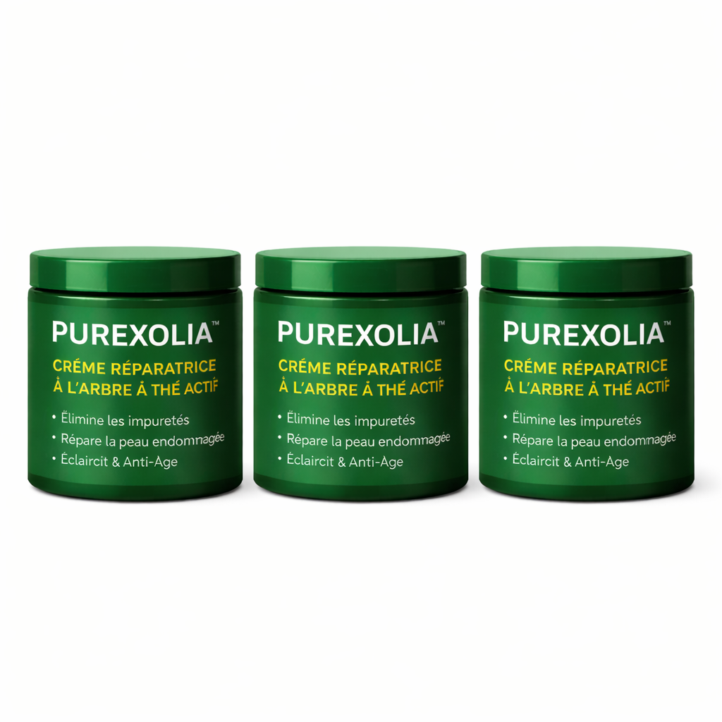 Purexolia™ Crème Réparatrice à l’Arbre à Thé Actif | Peau nette et lisse en 7 jours, même sur peau abîmée !