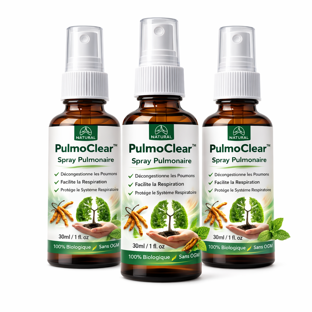PulmoClear™ Spray Pulmonaire Décongestionnant | Libérez vos poumons encombrés en 5 minutes !