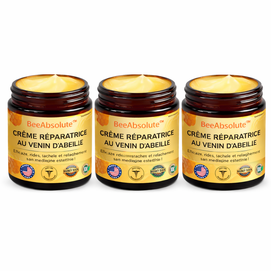 BeeAbsolute™ Crème Réparatrice au Venin d’Abeille | Effacez Rides, Taches et Relâchement Sans Médecine Esthétique !