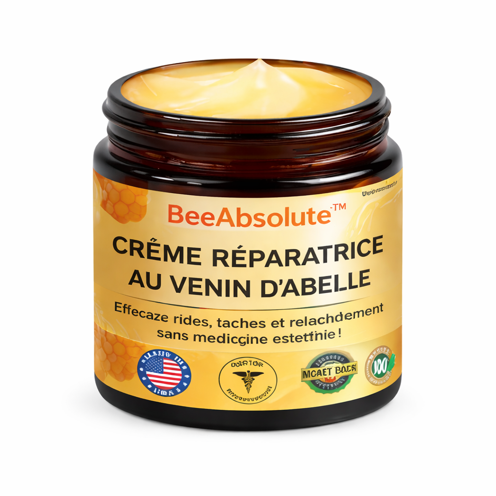 BeeAbsolute™ Crème Réparatrice au Venin d’Abeille | Effacez Rides, Taches et Relâchement Sans Médecine Esthétique !