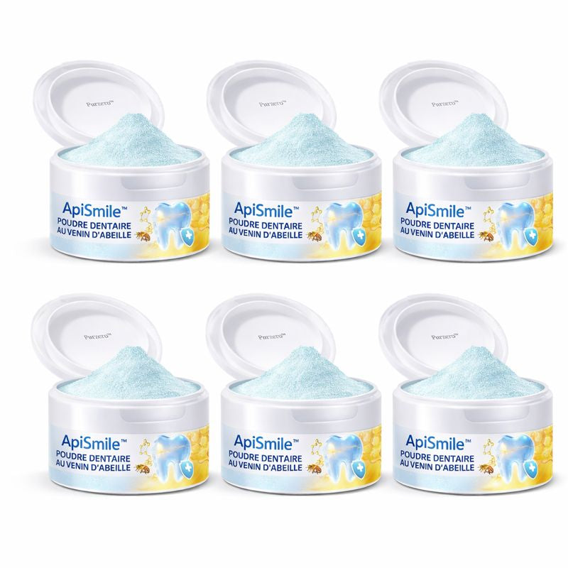 ApiSmile™ Poudre Dentaire au Venin d’Abeille | Renforcez vos dents et assainissez vos gencives en 3 minutes !