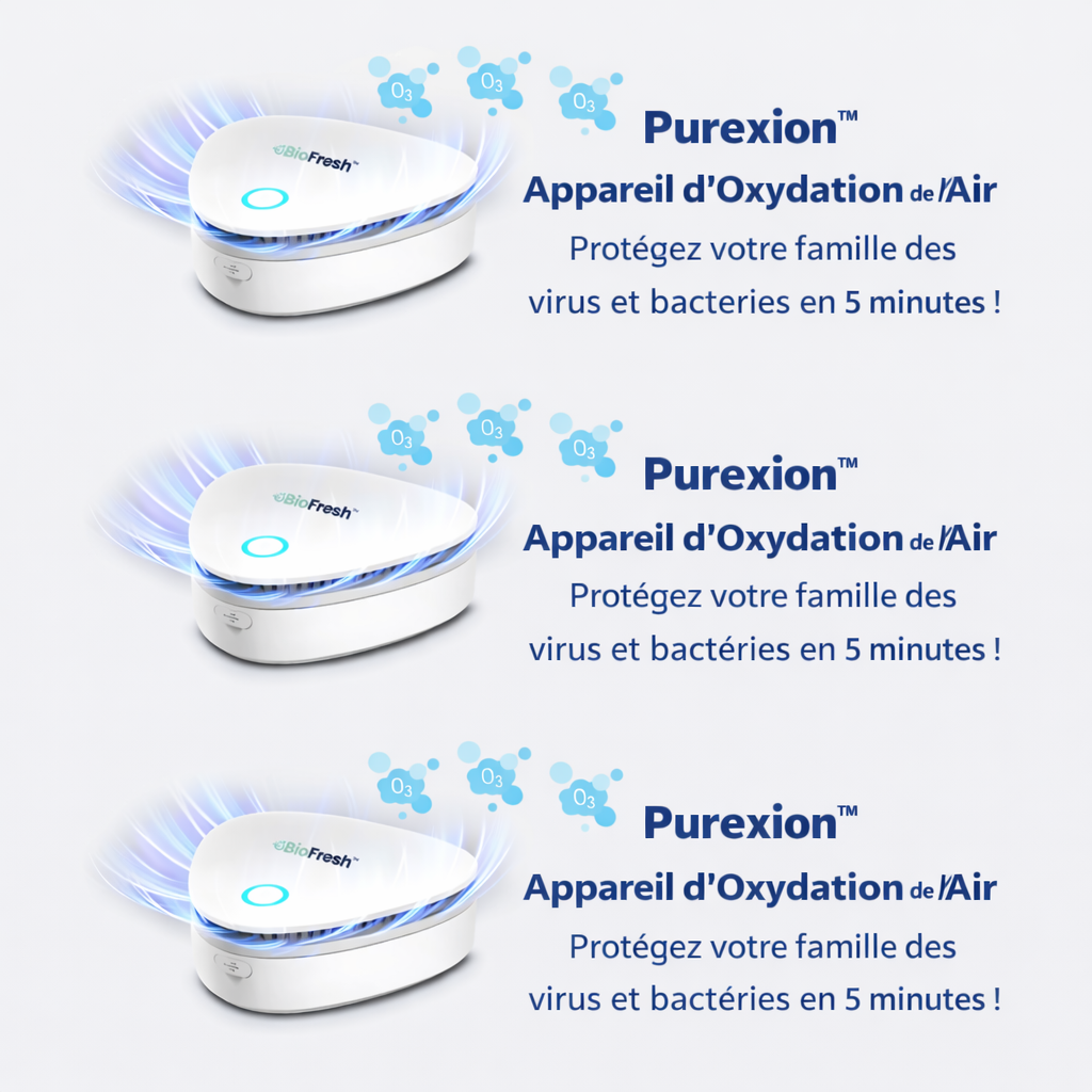 Purexion™ Appareil d’Oxydation de l’Air | Protégez votre famille des virus et bactéries en 5 minutes !