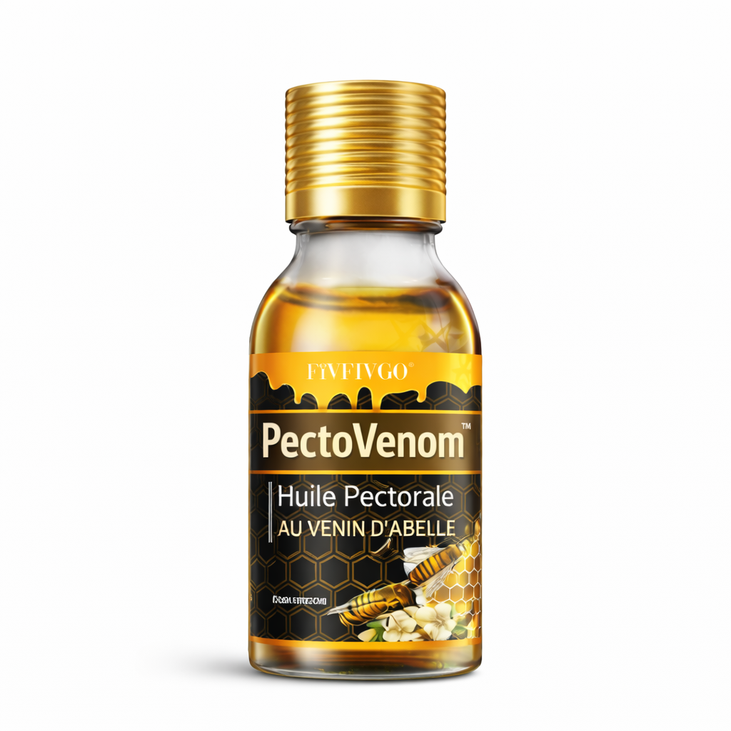 PectoVenom™ Huile Pectorale au Venin d’Abeille | Faites fondre la gynécomastie en 2 minutes chrono !