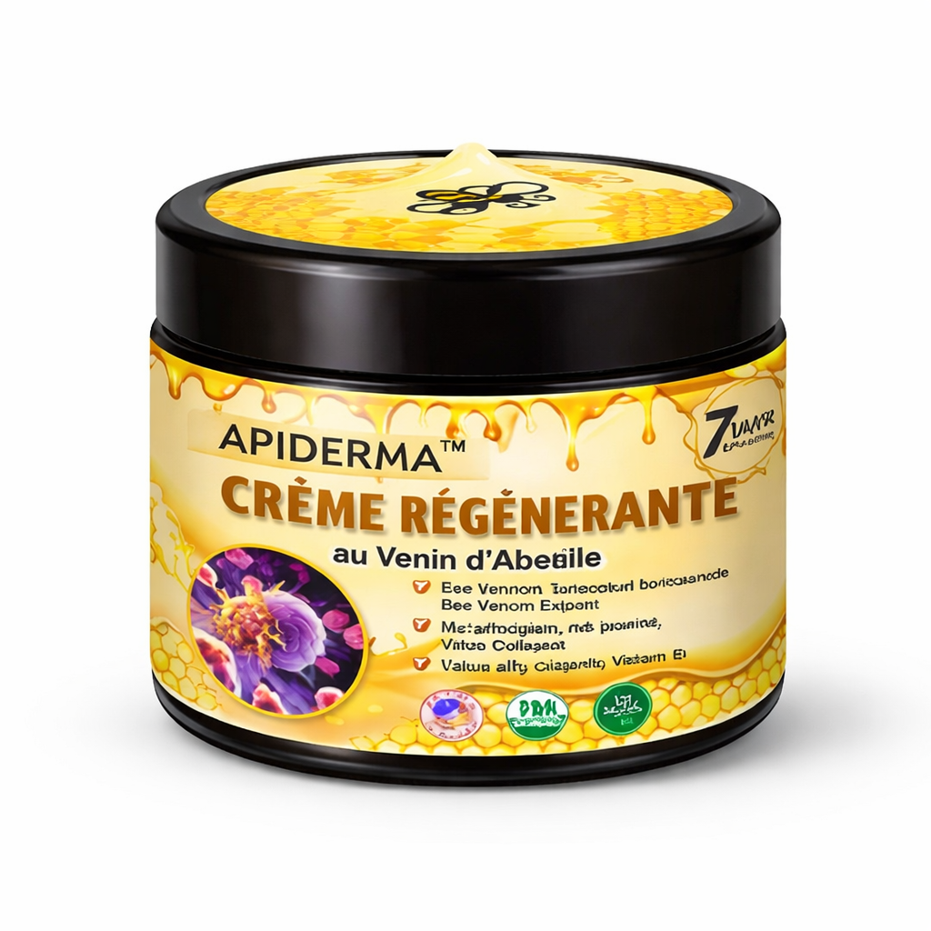 APIDERMA™ Crème Régénérante au Venin d’Abeille | Effacez rides et relâchement en 3 minutes !