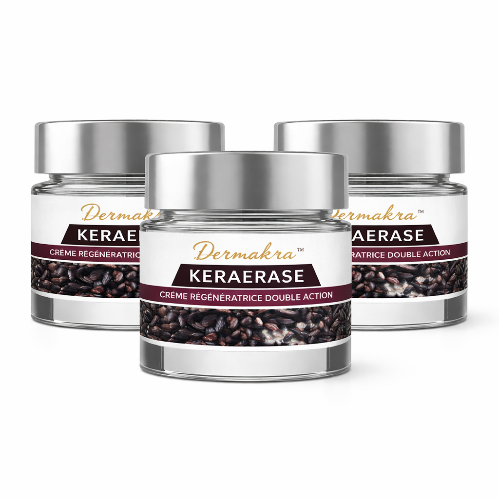 Dermakra™ KeraErase Crème Régénératrice Double Action | Efface rides et taches dès la première application !