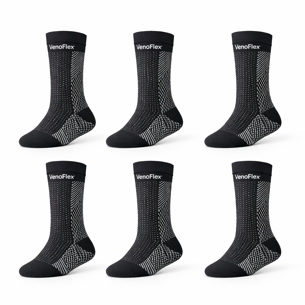 VenoFlex™ Chaussettes de Compression Médicales | Des jambes légères et sans douleur en 5 minutes !