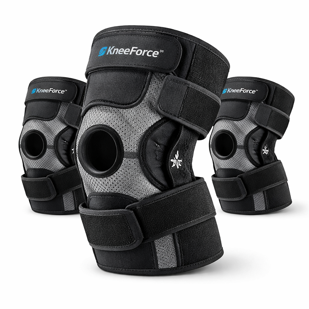 KneeForce™ Genouillère Sport Ajustable | Éliminez la douleur au genou en 60 secondes !