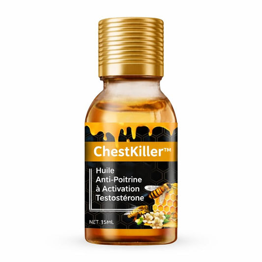 ChestKiller™ Huile Anti-Poitrine à Activation Testostérone | Éliminez la poitrine masculine en 7 jours, sans chirurgie!