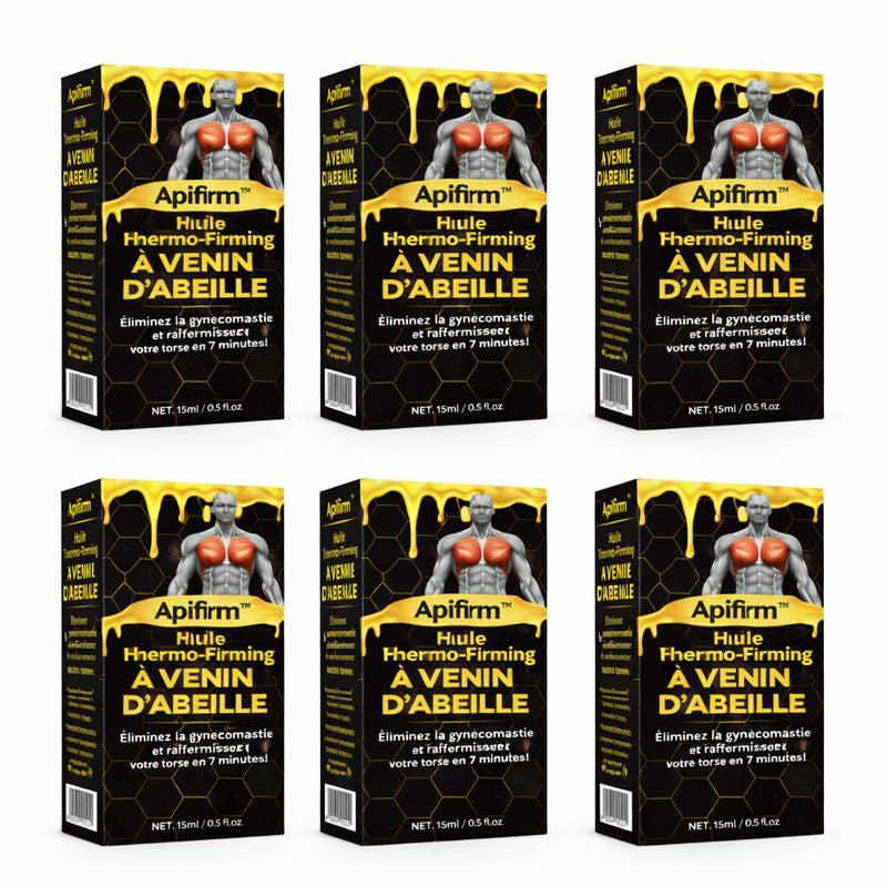 Apifirm™ Huile Thermo-Firming à Venin d’Abeille | Éliminez la gynécomastie et raffermissez votre torse en 7 minutes !