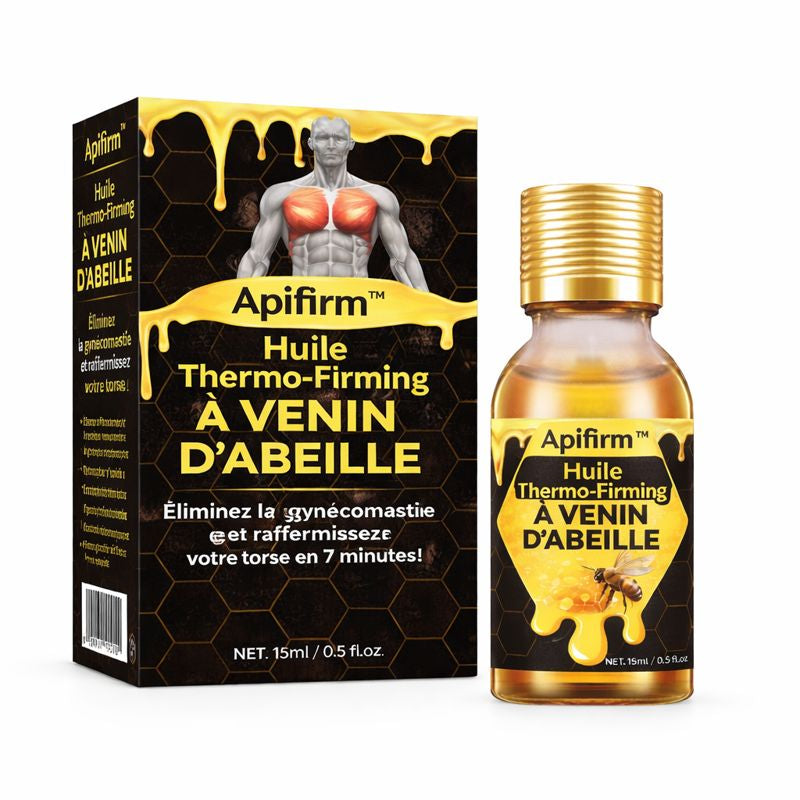 Apifirm™ Huile Thermo-Firming à Venin d’Abeille | Éliminez la gynécomastie et raffermissez votre torse en 7 minutes !