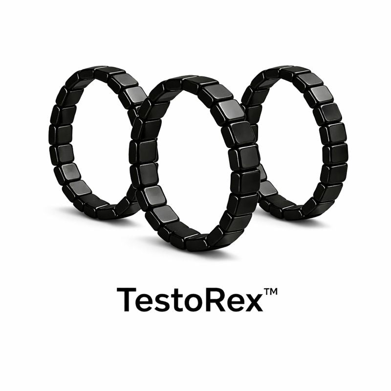 TestoRex™ Bracelet Magnétique en Hématite | Boost ton taux de testostérone de +92 % en 7 jours seulement!