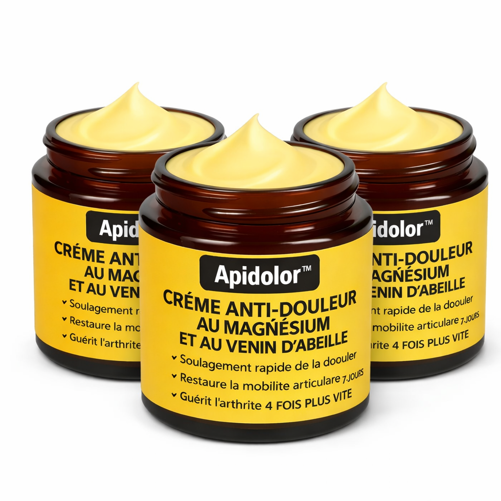 Apidolor™ Crème Anti-douleur au Magnésium et au Venin d'Abeille | Supprime vos douleurs articulaires en un instant!